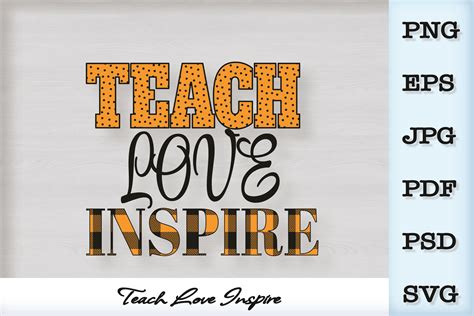 Teach Love Inspire SVG Teacher SVG Graphic By Inkspired By Tahj