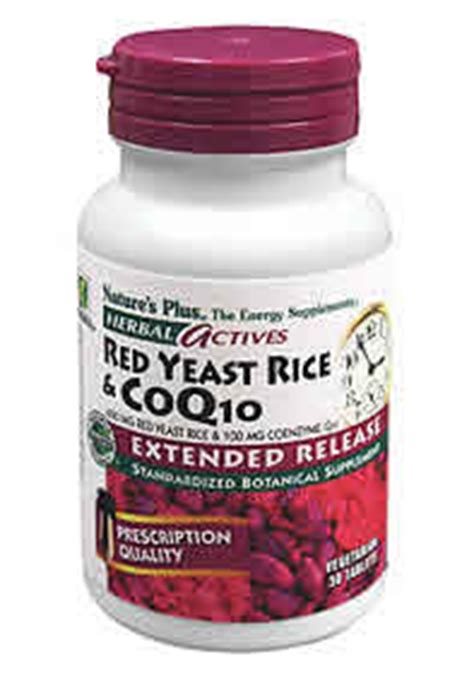 Red Yeast Rice 600 Mg CoQ10 100 Mg Extended Release 30 Tablets 40