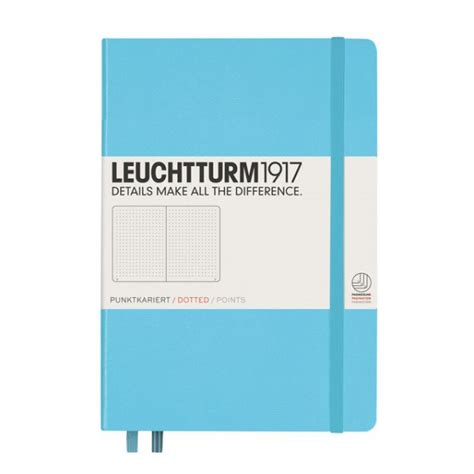 Leuchtturm1917 Caderno De Notas A5 Capa Dura Pontilhado Gelo Azul