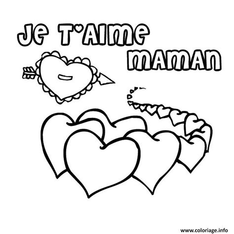 Coloriage Coeur Maman Je Taime Mama Jecolorie