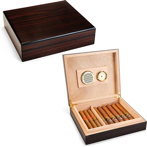 Cigarloong Cigar Humidor Small Desktop Cedar Wood Cigar Storage Box