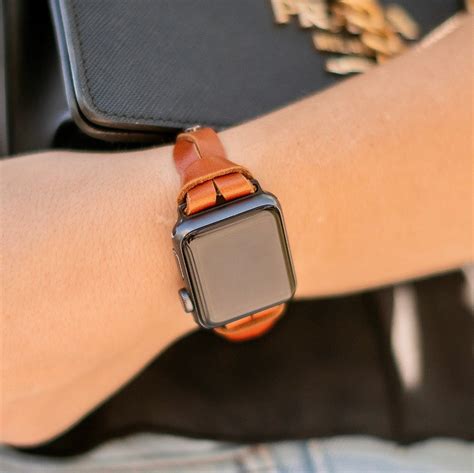 Slim Leather Apple Watch Strap Band 38mm 40mm 41mm 42mm 44mm 45mm Women Iwatch Bracelet Formal