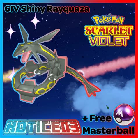 Rayquaza Shiny 6IV Pokemon // Pokemon Scarlet and Violet // - Etsy