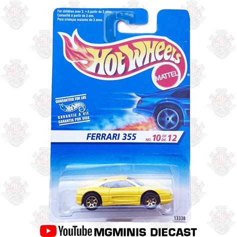 Hot Wheels Ferrari 355 1995 Model Series 10 12 Variação de Roda MgMinis Diecast