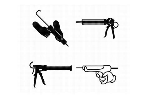 Caulk Gun Caulking Adhesive Svg Dxf Vector Eps Clipart Cricut By