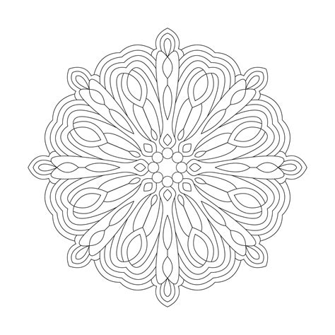 Simplicity Mindfulness Mandala Coloring Book Page For Kdp Book Interior