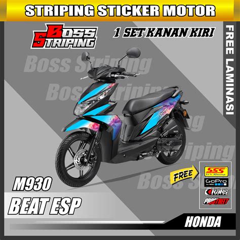 Striping Sticker Honda Beat Esp Fi New Cw Iss M