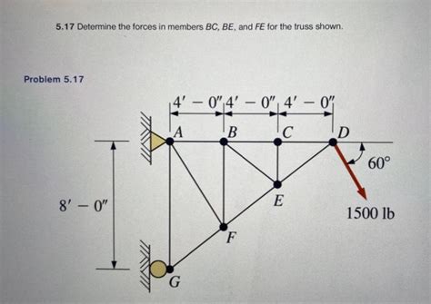 Solved Section 5.5 The Method of Sections For Problems 5.16 | Chegg.com