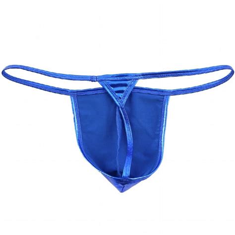 Mens Metallic Lingerie Crotchless Panties Sexy Thong Male Pouch G Strings Jockstrap Briefs Gay