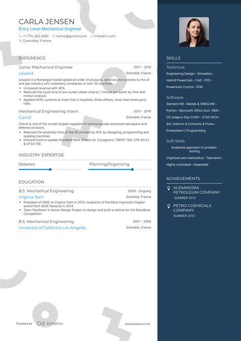 Engineering Resume Examples Guide For