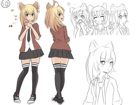 Anime Female Reference Sheet - #character reference sheet #reference ...