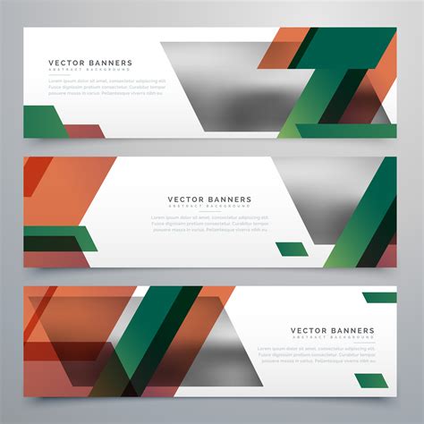 Business Banners With Abstract Geometric Shapes Download Free Vector