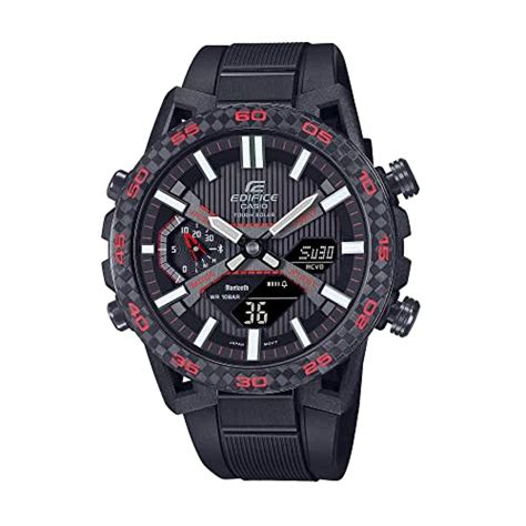 Casio Edifice Solar Bluetooth Smartwatch with Carbon Fiber World Time ...