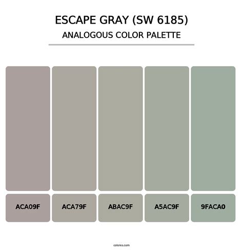 Sherwin Williams Escape Gray Sw Paint Coordinating Colors And