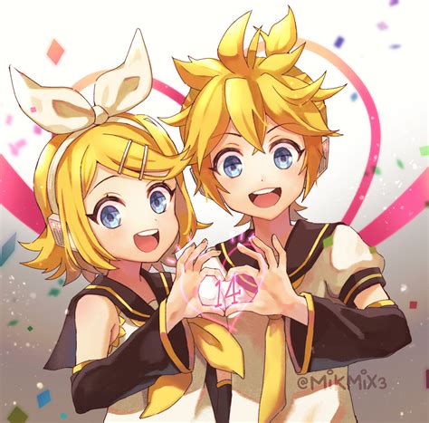 鏡音レン 鏡音リン 「ピアプロ運営です。本日は「鏡音リン・レン」作品をご紹介 Mikmixさんのリンレ」 Piapro ピアプロ のイラスト