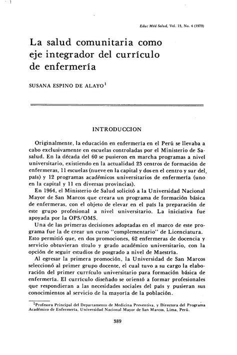 La Salud Comunitaria Como Eje Integrador Del Pahowho