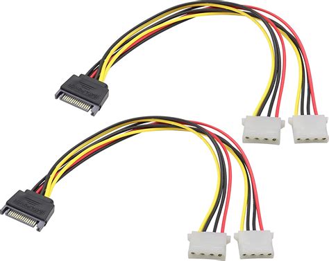 Amazon Zdycgtime Sata Pin To Dual Pin Molex One To Two Power