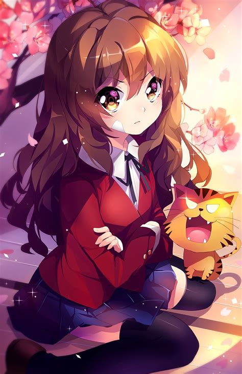 Toradora Aisaka Taiga Cute Tiger Sakura Anime Beautiful, Anime Love