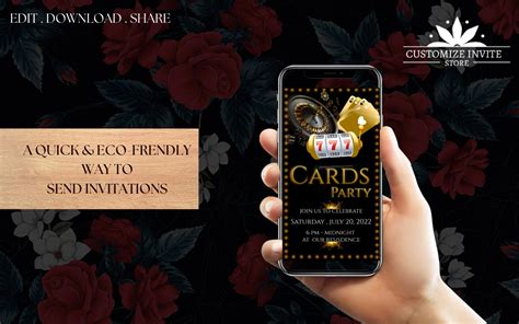 Diwali Card Party Invitation Template, Card Party Invitation, Diwali ...