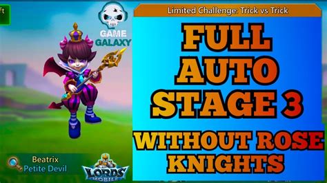 Lords Mobile Limited Challenge Trick Vs Trick Stage Fully Auto Petite