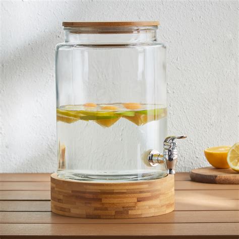 Shop Hazel Dispenser with Wooden Stand - 6 L | Home Centre Qatar