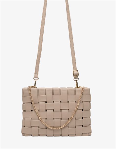 Lindy Clutch Woven Large Light Tan Remireid