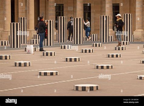 Colonnes De Buren Art Installation In The Courtyard Of Palais Royal