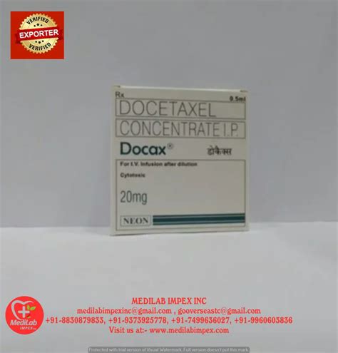 Docetaxel 80 Mg Injection At Rs 1000 Vial Nagpur City Nagpur ID