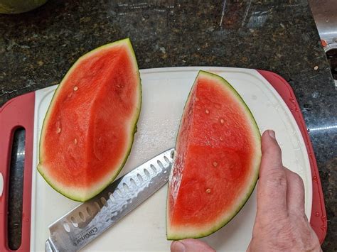 how to cut open a watermelon