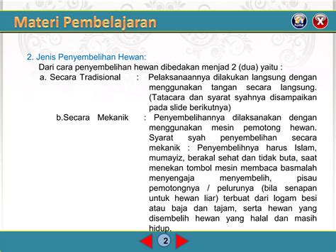 jelaskan tata cara penyembelihan hewan secara tradisional 1