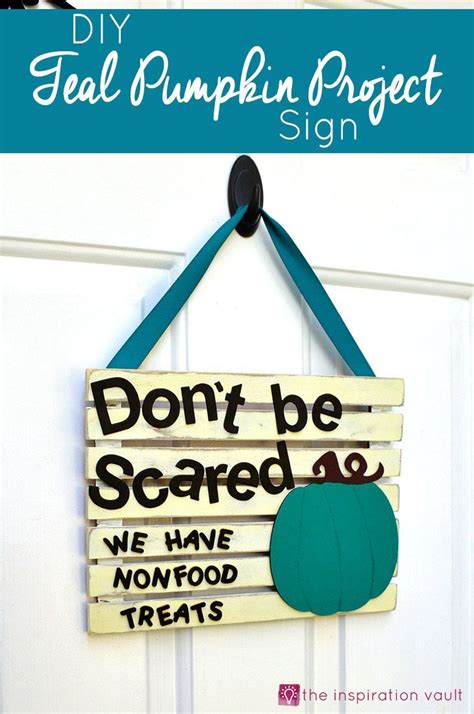 DIY Teal Pumpkin Project Sign | Teal pumpkin project, Diy teal pumpkin ...