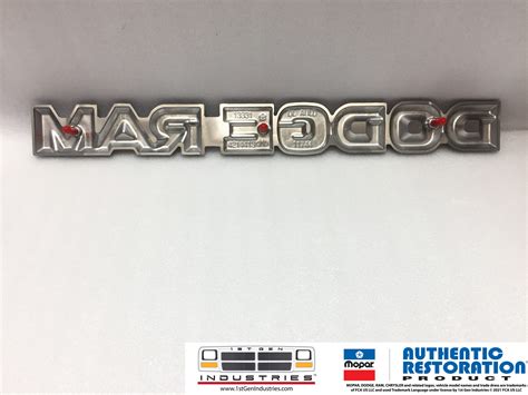 1981-1990 Dodge Ram Tailgate Emblem - 1st Gen Industries