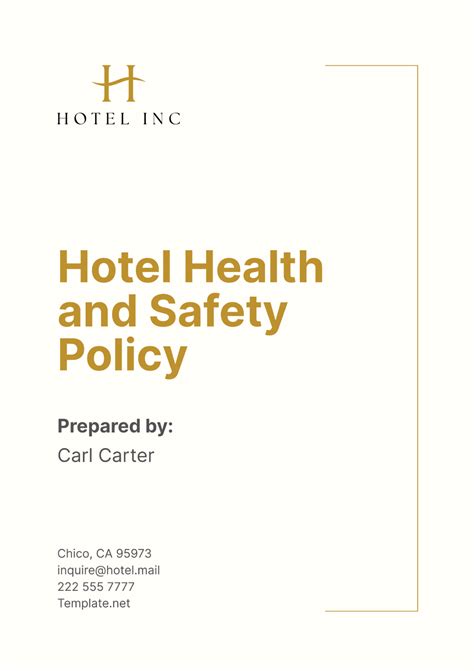 Free Hotel Health and Safety Policy Template - Edit Online & Download