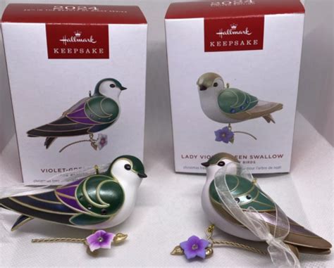 Hallmark Keepsake Beauty Of Birds Lady Violet Green Swallow