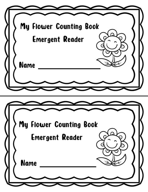 FREE Printable Spring Emergent Reader Counting Book For Preschool And K