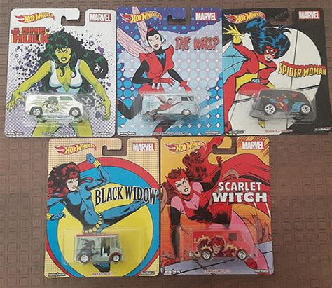 Hot Wheels Pop Culture Women Of Marvel Set Completo Cuotas sin interés