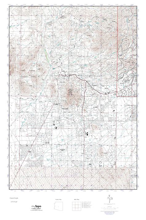 Mytopo Cave Creek Arizona Usgs Quad Topo Map