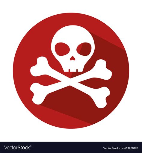 Danger skull symbol icon Royalty Free Vector Image