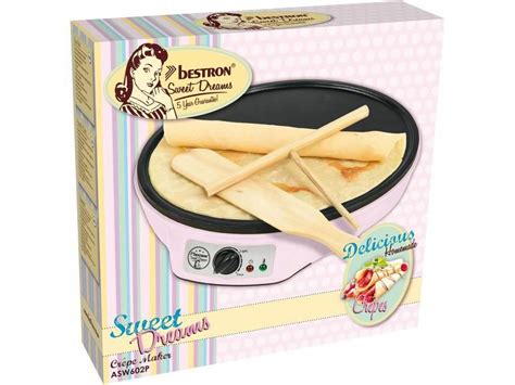 M Quina De Crepes Bestron Sweet Dreams Cor De Rosa Worten Pt