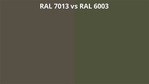 Ral 7013 Vs 6003 Ral Colour Chart Uk