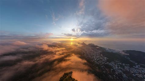 Rio de Janeiro, city early morning landscape, sun, sunrise wallpaper ...