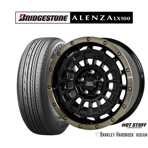 HOT STUFF サマータイヤ ホイール 本セット ホットスタッフ バークレイハードロック ローガン ブリヂストン ALENZA アレンザ LX R カーポート