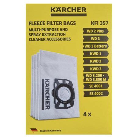 Karcher Vacuum Fleece Filter Bags Kfi Bags Box Tool Home