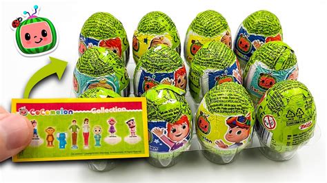 OPENING 12 COCOMELON EGGS Surprise Eggs Our Lucky Draw Relaxing