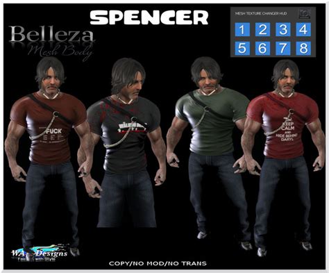 Second Life Marketplace Spencer Belleza Jake Outfit