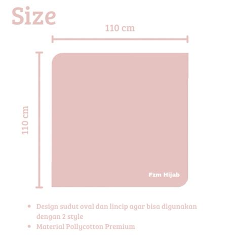 jual fzm hijab malay square oval  sisi size  xcm