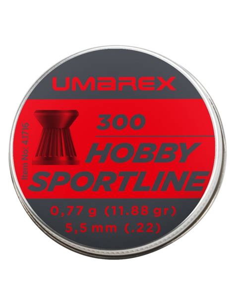 Plomb hobby sportline Umarex tête plate cal 5 5mm 0 77g x300