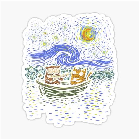 The Owl And The Pussy Cat Sticker For Sale By Kg07 Redbubble