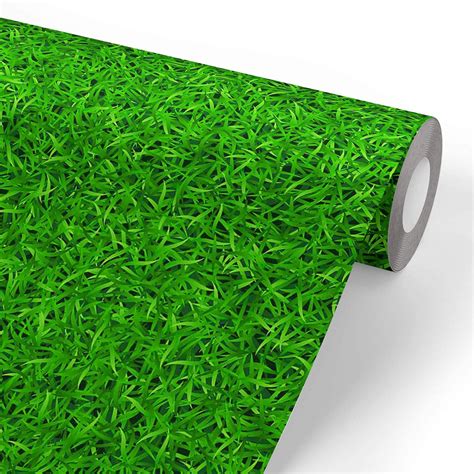 Nature Green Grass Pattern PVC Vinyl Wallpaper Roll Self Adhesive