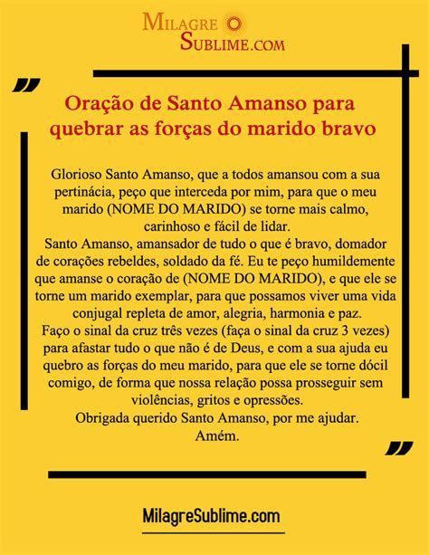 Ora O De S O Marcos E S O Manso Para Amansar Algu M Ora O De S O